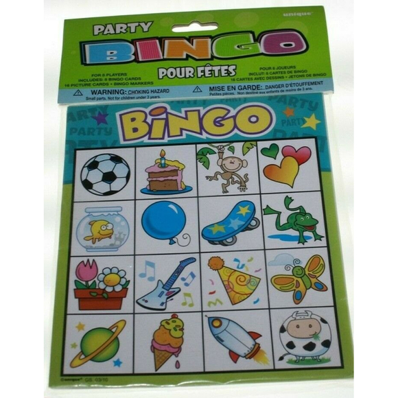 3/$15 Party Bingo Game by Unique, Party Game New Ages 3+ Players - Picture 1 of 3